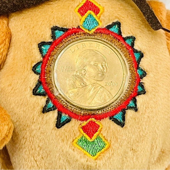Limited Treasures Coin Bear 2001 Golden Dollar Coin 2000 D Sacajawea & Pomp - Picture 7 of 12